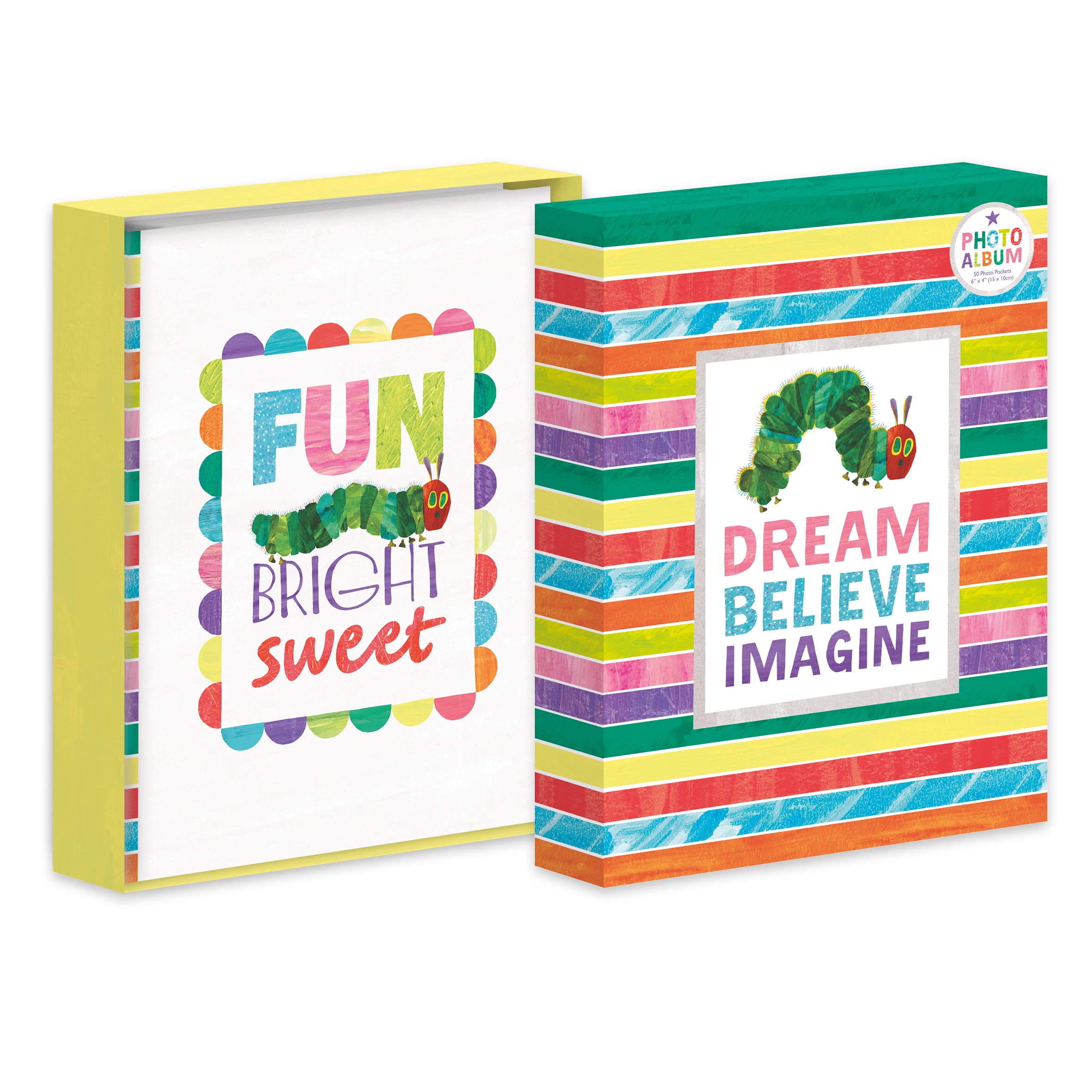 Robert Frederick Mixed Portrait Photograph Album In Gift Box By - Very Hungry Caterpillar Design - Holds 100 Photographs