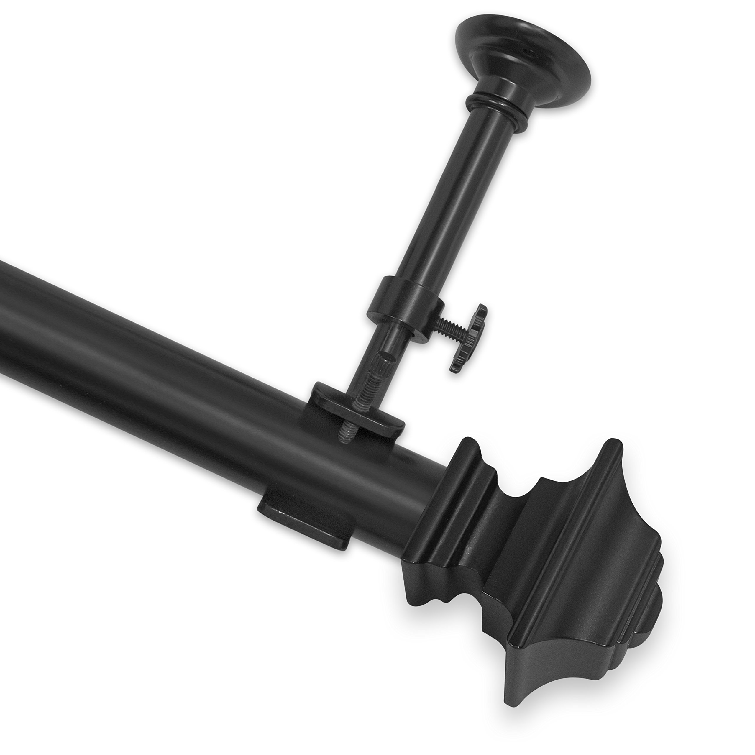 Source Global Aspire 30-54 Foray Curtain Rod, Black