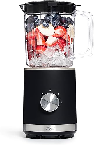 Miniatura 9 de COOK WITH COLOR Batidora de 300 vatios: potente control de 2 velocidades con pulso, cuchillas de acero inoxidable de 4 puntas, frasco de 25 oz (25.4