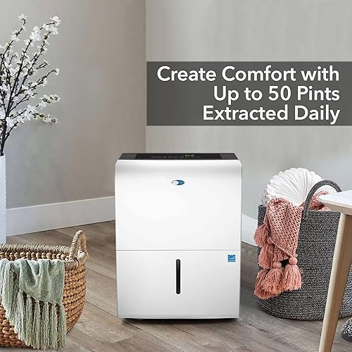 Miniatura 9 de Whynter Energy Star RPD-506EWP - Deshumidificador portátil de alta capacidad de 50 pintas con bomba de hasta 4000 pies cuadrados, color blanco con