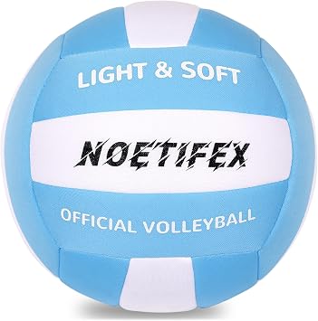 Soft Volleyball-Super Soft Fabric Light Volleyball for Indoor Practice Safe and Quiet Kids Youth Beginners House Yard Training Practice GamesDeflated