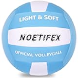 Soft Volleyball-Super Soft Fabric Light Volleyball for Indoor Practice Safe and Quiet Kids Youth Beginners House Yard Training Practice Games(Deflated)