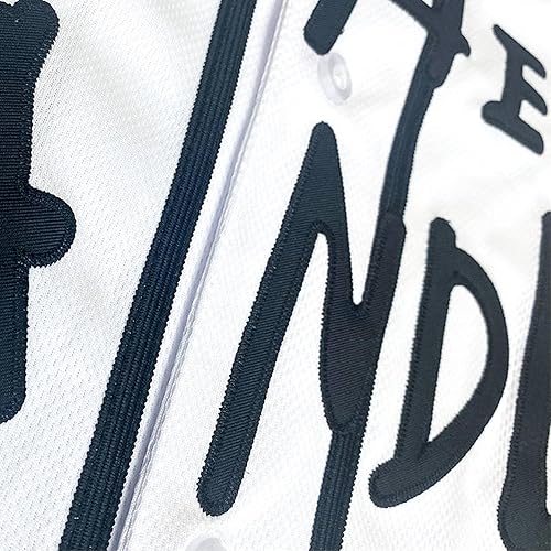 Miniatura 4 de Camiseta de béisbol The Sandlot, Benny 'The Jet' Rodríguez #30 con botones, manga corta con botones, camisetas clásicas de los años 90 para hombre