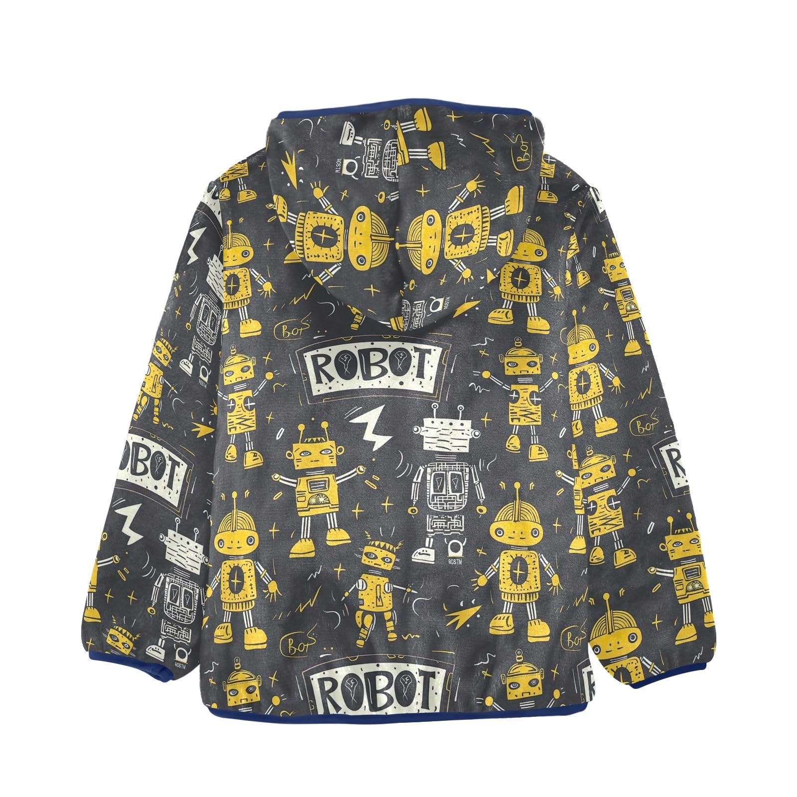 CHIFIGNO Cute Cartoon Toddler Coat Thickened Warm Soft Comfy Sweatshirt Jacket with Arctic Fleece Lining 6Y