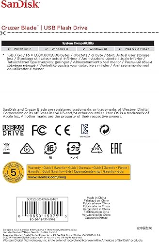 Miniatura 2 de SanDisk Unidad flash USB Cruzer Blade de 16 GB, paquete de 3, azulrosaverde