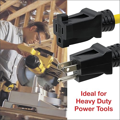 Miniatura 5 de Cable de extensión Clear Power para interiores y exteriores 123 SJTW, enchufe para tierra de 3 clavijas