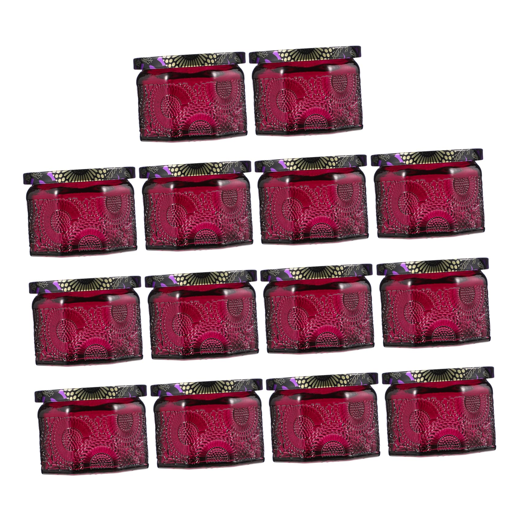 CIMAXIC Thick Glass Candle Jars with Lids Round Storage Containers for Candle Making