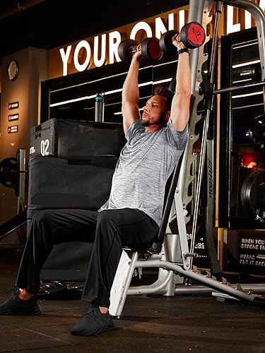 Vista 3 de TACVASEN Camisas de entrenamiento para hombre, de manga corta, atléticas, de ajuste seco, camisetas para correr, gimnasio, cuello redondo