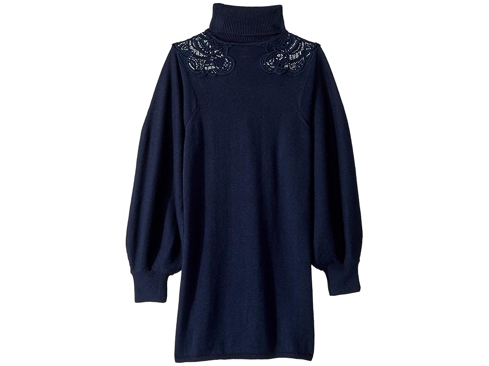 

Chloe Kids Knitted Turtleneck Dress (Little Kids/Big Kids) (Marine Navy) Girl's Dress