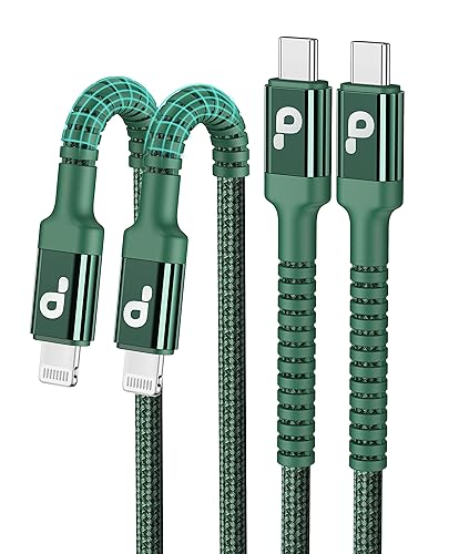 Miniatura 12 de PRAKIE Cable USB C a Lightning de 6 pies, paquete de 2 cables de carga rápida USB-C certificado Mfi tipo C a Lightning cable USBC para iPhone 13,