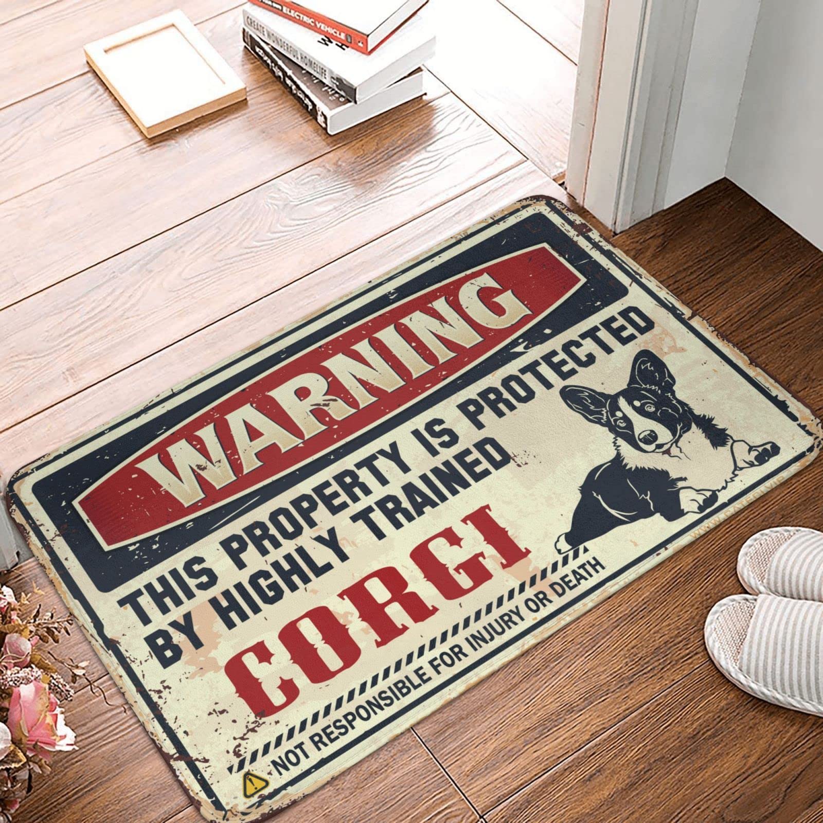 Paillasson Corgi 65 x 90 cm contre la saleté pour entrée extérieure propre