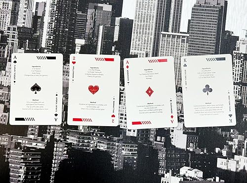 Miniatura 8 de The Bartender's Deck cartas de póquer y cóctel  Cartas de juego de cubierta completa  52 recetas de cócteles con métodos paso a paso y lista de