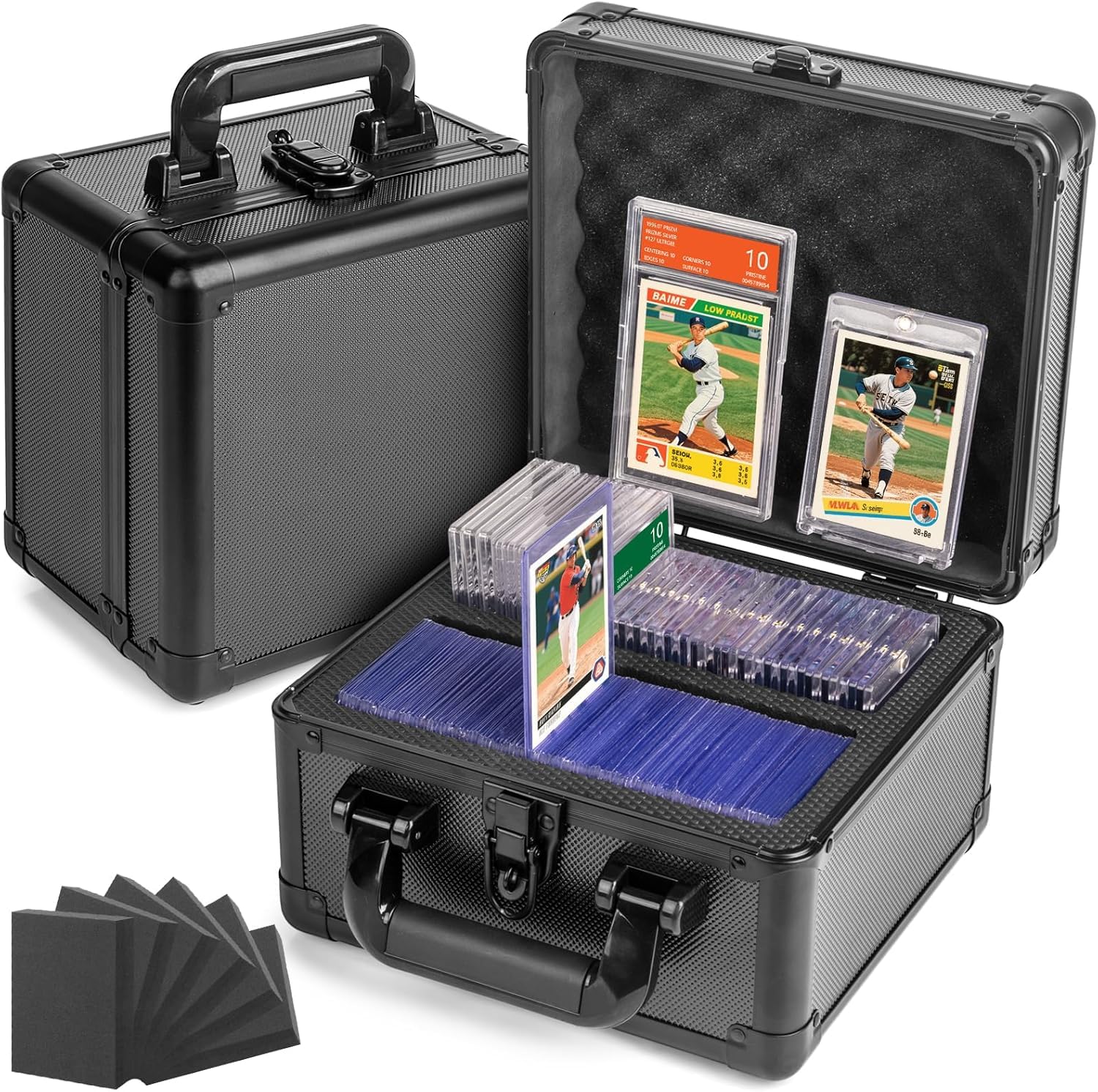 Pulchra Boîte de Rangement pour Cartes Gradées, Top Loader Boîtes avec Séparateurs, Boîte de Cartes Sport pour PSA MTG CSG BGS SGC, Boite Rangement Carte pour Collectionneurs