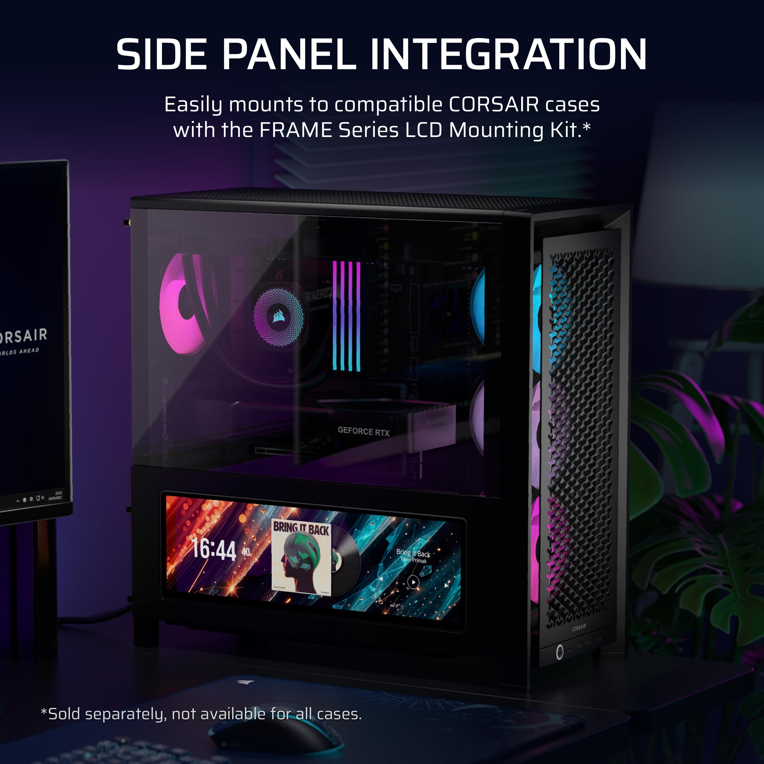 Corsair XENEON Edge 14,5-calowy przenośny ekran dotykowy LCD HDMI USB C AHVA – 2560 x 720, 60 Hz, tryb Alt USB C DP, montaż wewnętrzny i zewnętrzny, 5-punktowy Multi-Touch, iCUE, do komputera z