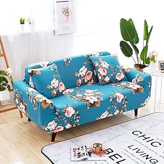 Housses De Canapé Faciles À Vivre - Housse De Canapé Imprimée Extensible Tout Compris pour Le Salon, 1 2 3 4 Places Fleurs Colorées Housse De Canapé Chaise Longue Antidérapante, 3 Places 190,