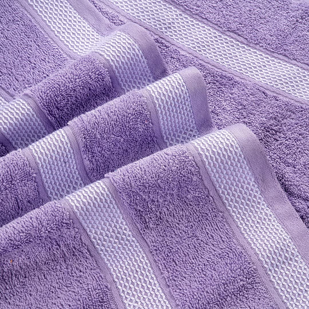 Casa Copenhagen Juego de 6 Toallas de baño 600 gsm, Rosa púrpura-Rosa | Solitaire Mix 100% algodón egipcio puro para baño, cocina y ducha 2toallas baño, 2de mano, 2paños (set regalo mujer y hombre)