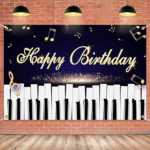 Piano Backdrop for Boys, Girls & Adults Karaoke Themed Photography