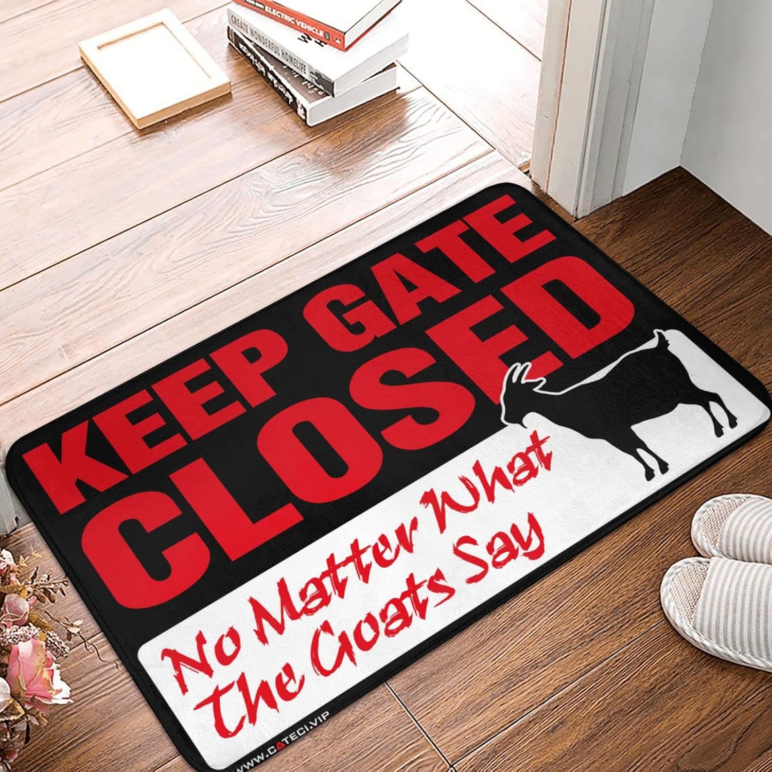 Buy Funny Door Mats Outdoor Keep Gate Closed Noter What The Goat Say