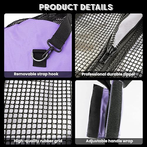 Miniatura 3 de Hiturbo Bolsa de lona de malla, bolsas de buceo para viajes, equipo de playa, buceo, equipaje para buceo, surf y esnórquel