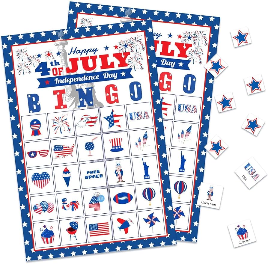 amazon-com-32players-4th-of-july-bingo-game-patriotic-bingo-cards-for-kids-adults-independence-day-party-supplies-with-24-caller-chips-home-kitchen for Fourth Of July Bingo Free Printable Amazon.com: 32Players 4th of July Bingo Game – Patriotic Bingo Cards for Kids Adults Independence Day Party Supplies with 24 Caller Chips : Home & Kitchen for Fourth Of July Bingo Free Printable