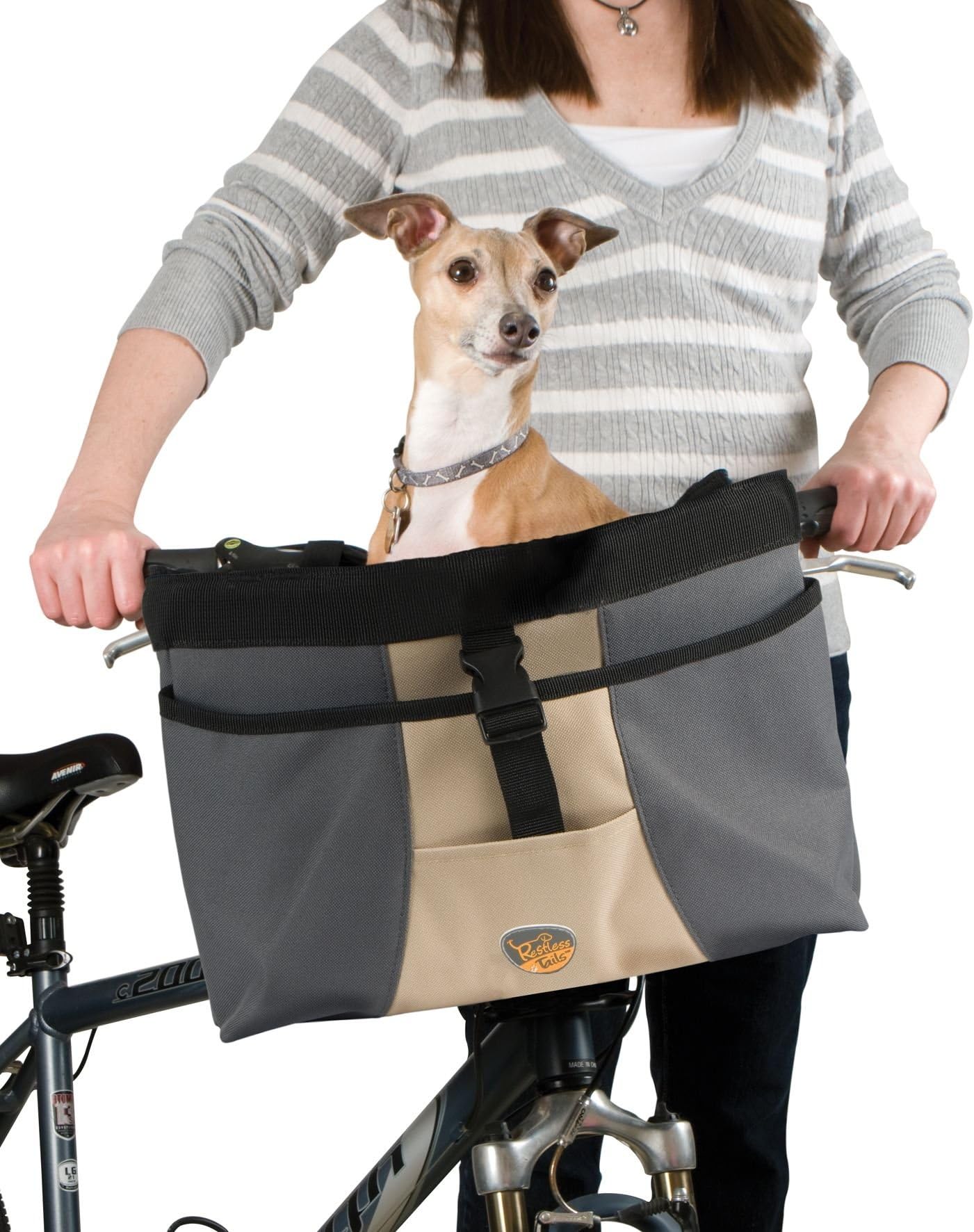 Restless Tails Front Bicycle Basket/Carrier for Pets