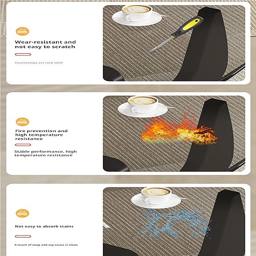 Miniatura 7 de EASYSOUL Mesa de centro moderna de cristal, 32.68 pulgadas de profundidad x 22.44 pulgadas de ancho x 15.75 pulgadas de alto, mesas de té redondas