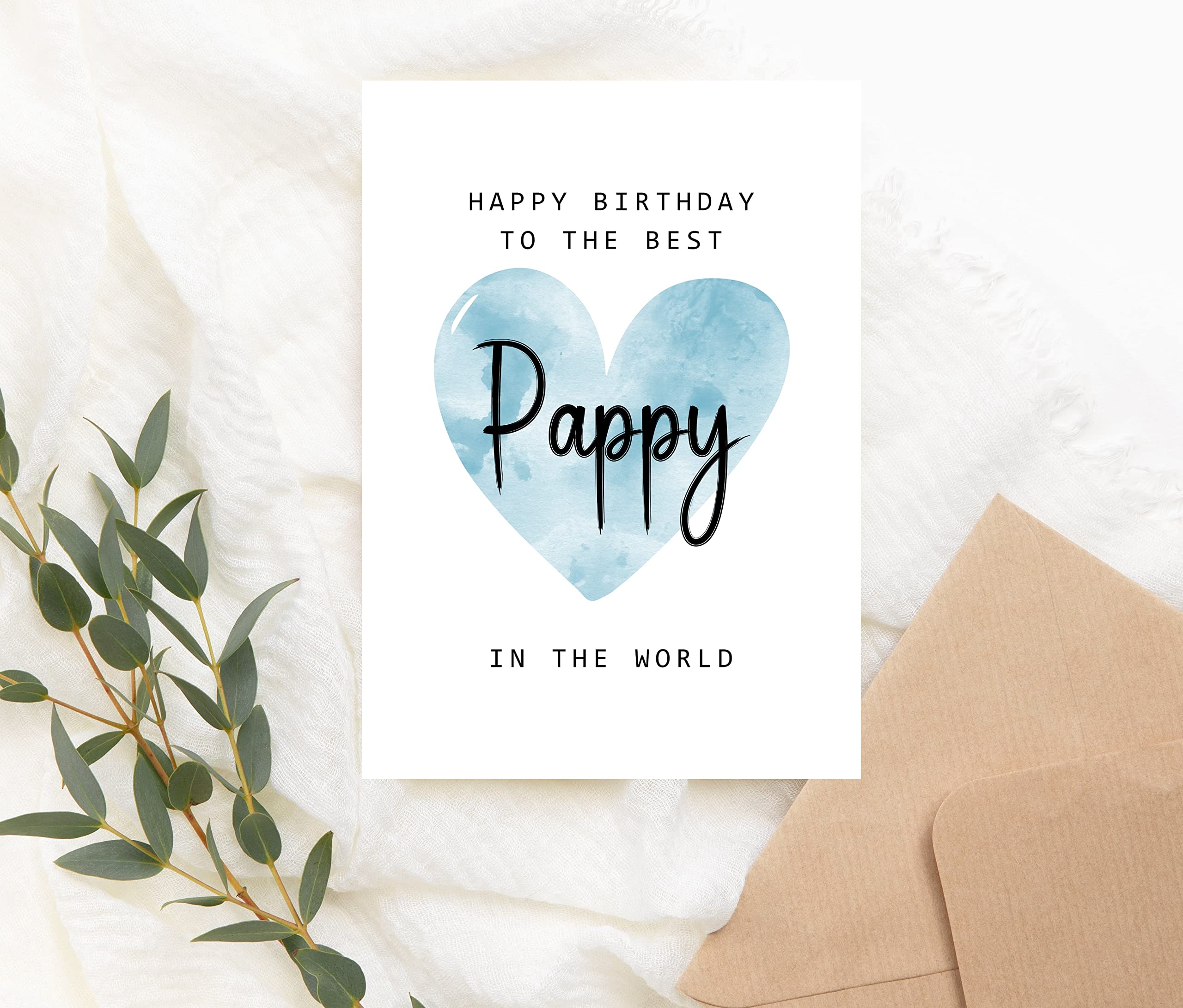 Happy Birthday To The Best Pappy In The World Card - Pappy Birthday Card - Pappy Card - Father's Day Gift - Happy Birthday Card