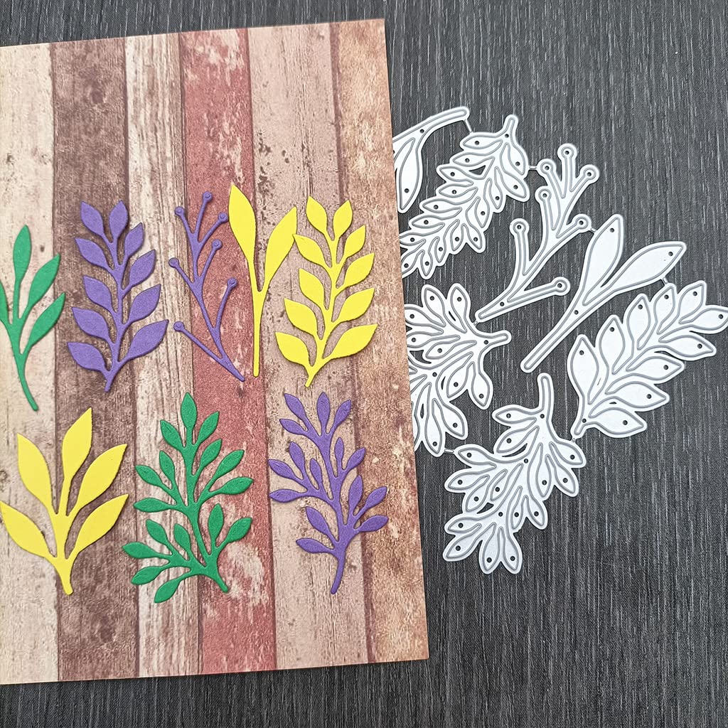 Fustelle in metallo a forma di foglia di albero, stencil per album di ritagli, biglietti di carta, stampo per goffratura, decorazione