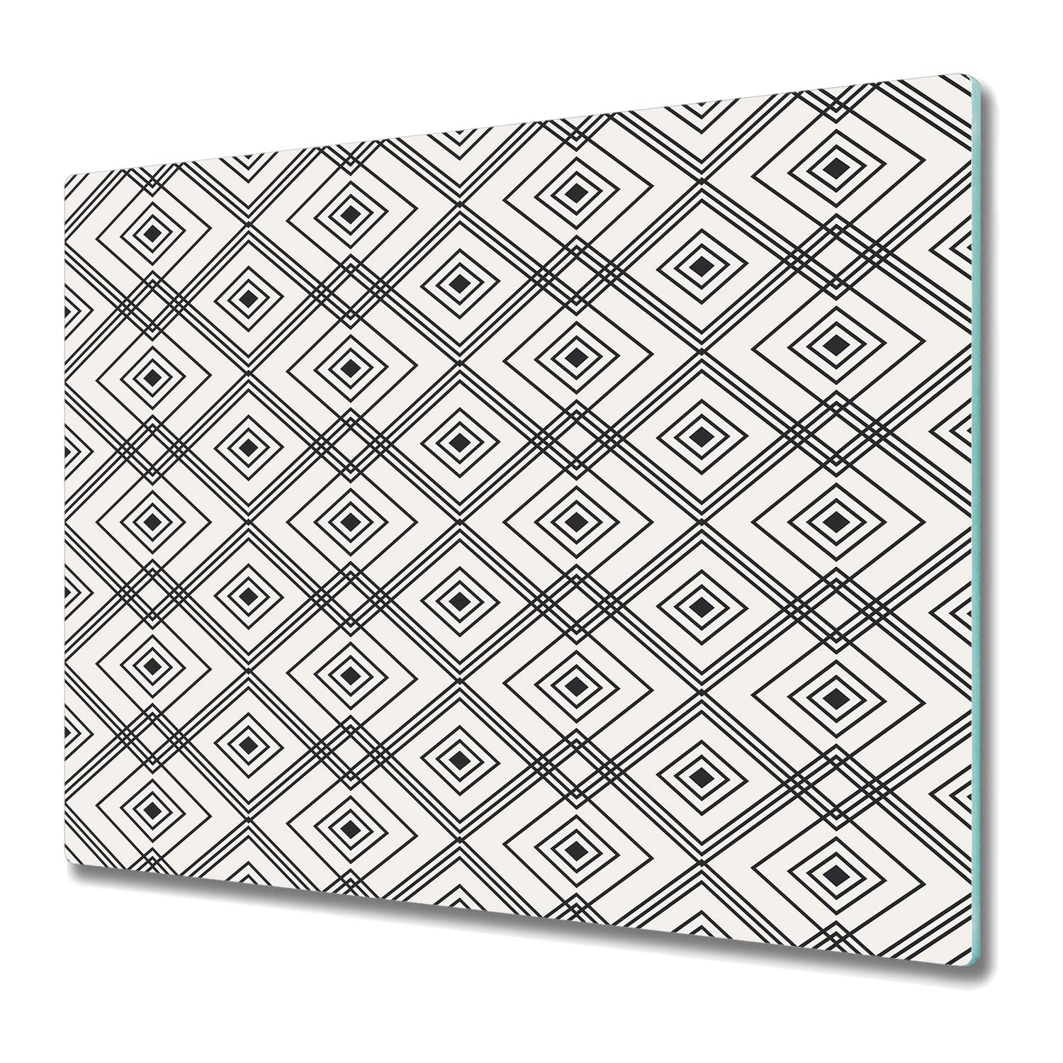 Coloray Tagliere Copri Piano Cottura 60x52cm Cucina Vetro Temperato - Geometrico