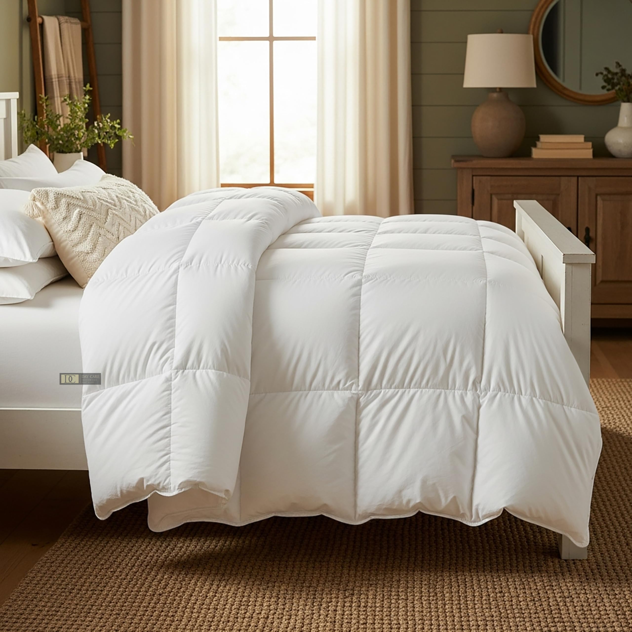 Day Care® Cloud Loom 500 GSM Filling Microfiber Comforter | Warm Winter Quilt Blanket Rajai | Soft, Breathable & Durable Bedding | 60x90 Single Bed - White-image-35