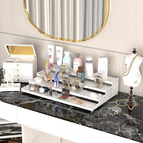 Miniatura 10 de Jojocross Organizador de especias expandible de 4 niveles para gabinete de cocina, diseño moderno y estante de almacenamiento antideslizante que