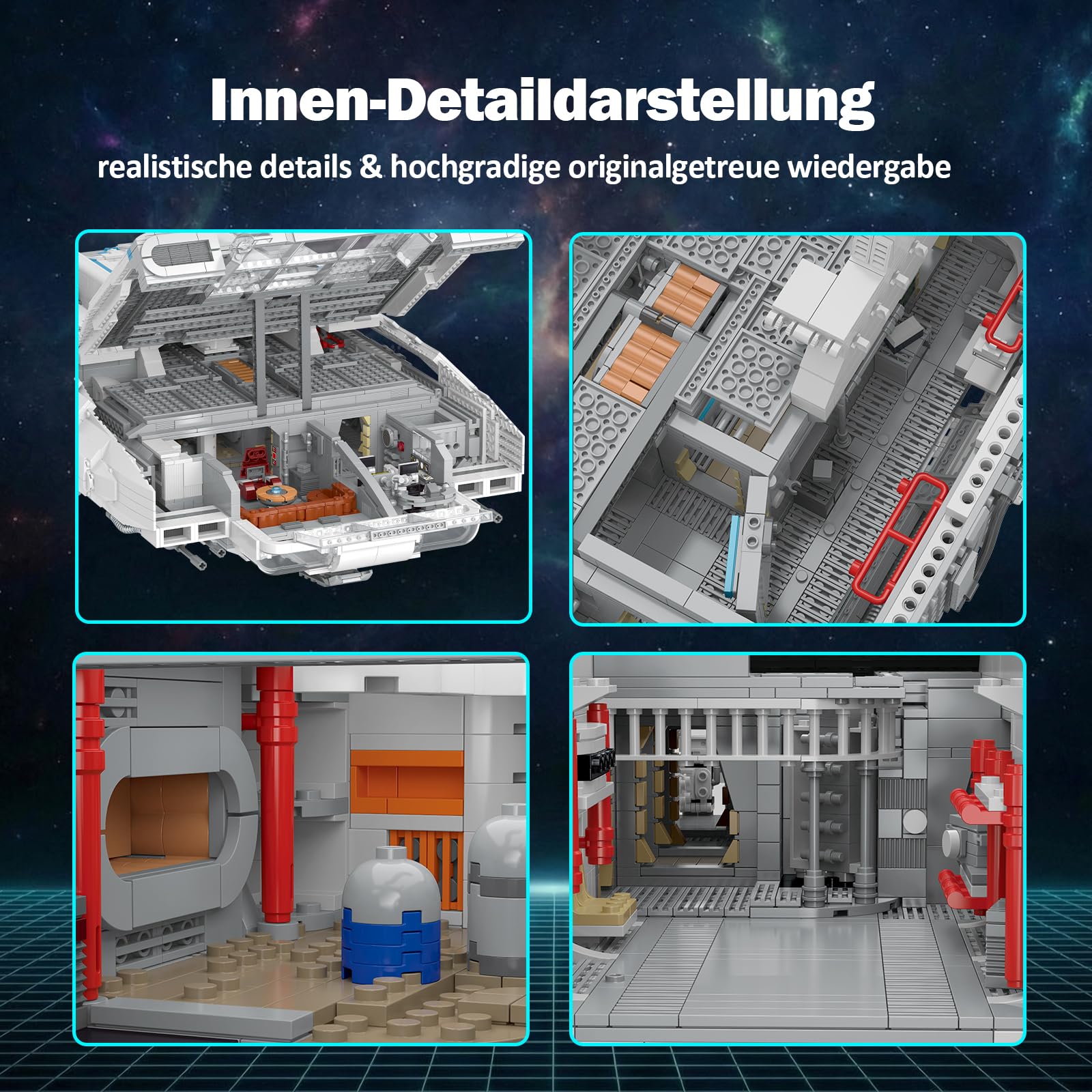 Raumschiff Klemmbausteine Space Wars - 5611 Teile Technik Spaceship Modular Buildings, Sci-Fi Bauset für Erwachsene Kompatibel mit Barweer BWR008