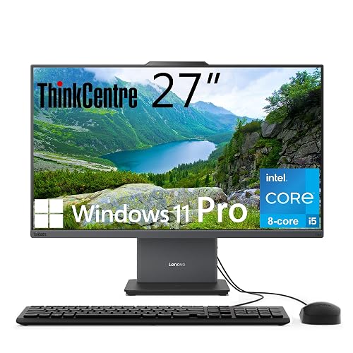 Lenovo ThinkCentre All-in-One Desktop Computer, 27' FHD IPS Display, 8-core Intel Core i5-13420H, 16GB DDR5, 512GB SSD, 