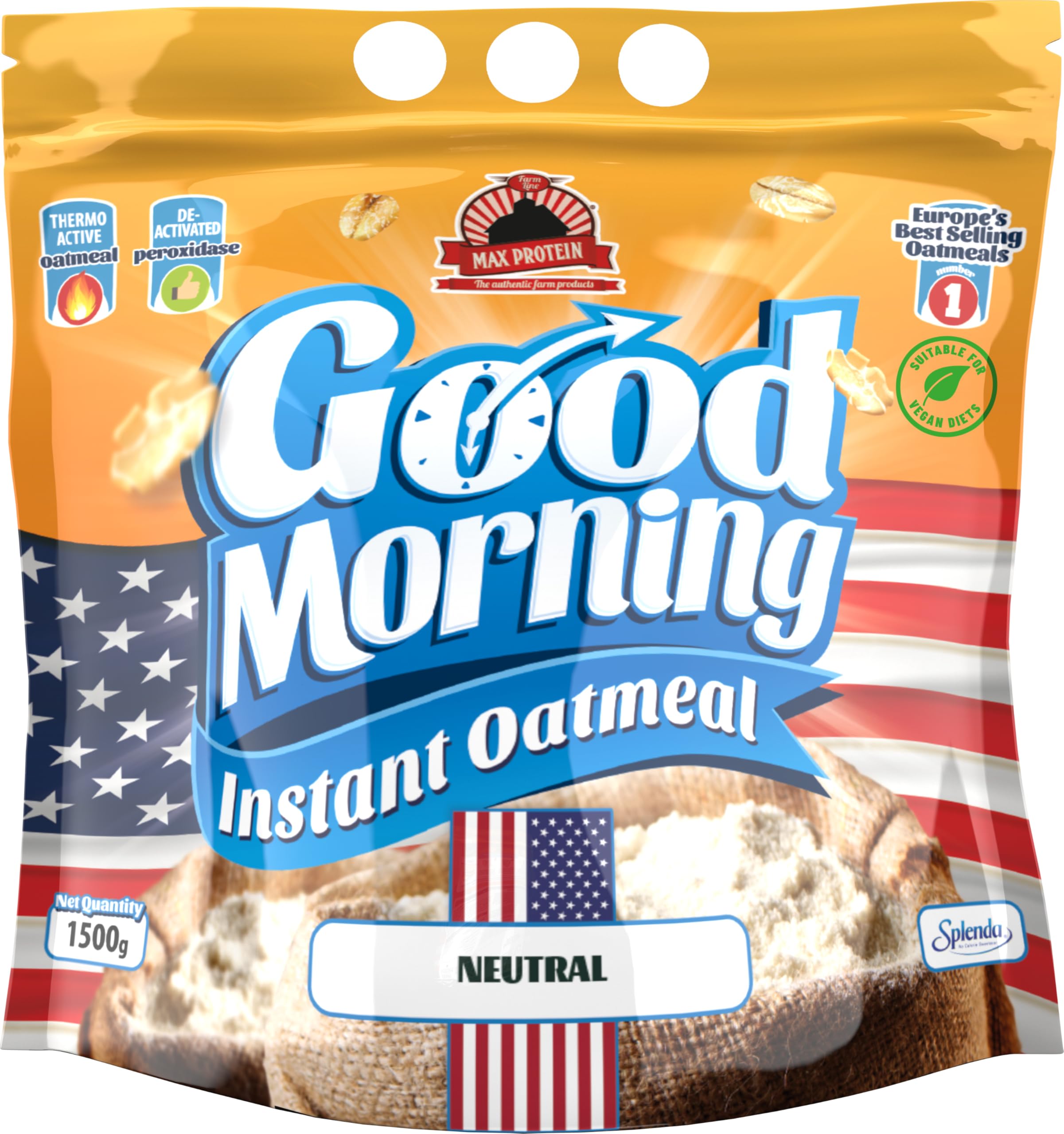 MAX PROTEIN - Harina de Avena Sabor Conguitos White con Toppings 1,5 kg – Avena en Polvo, Fuente de Proteína para Batidos, Pancakes y Desayunos Fitness — view 7