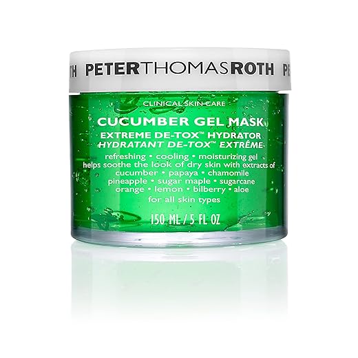 Peter Thomas Roth | Cucumber Gel Mask | Extreme De-Tox Hydrator, Cooling and Hydrating Facial Mask, Helps Soothe the Look of Dry and Irritated Skin