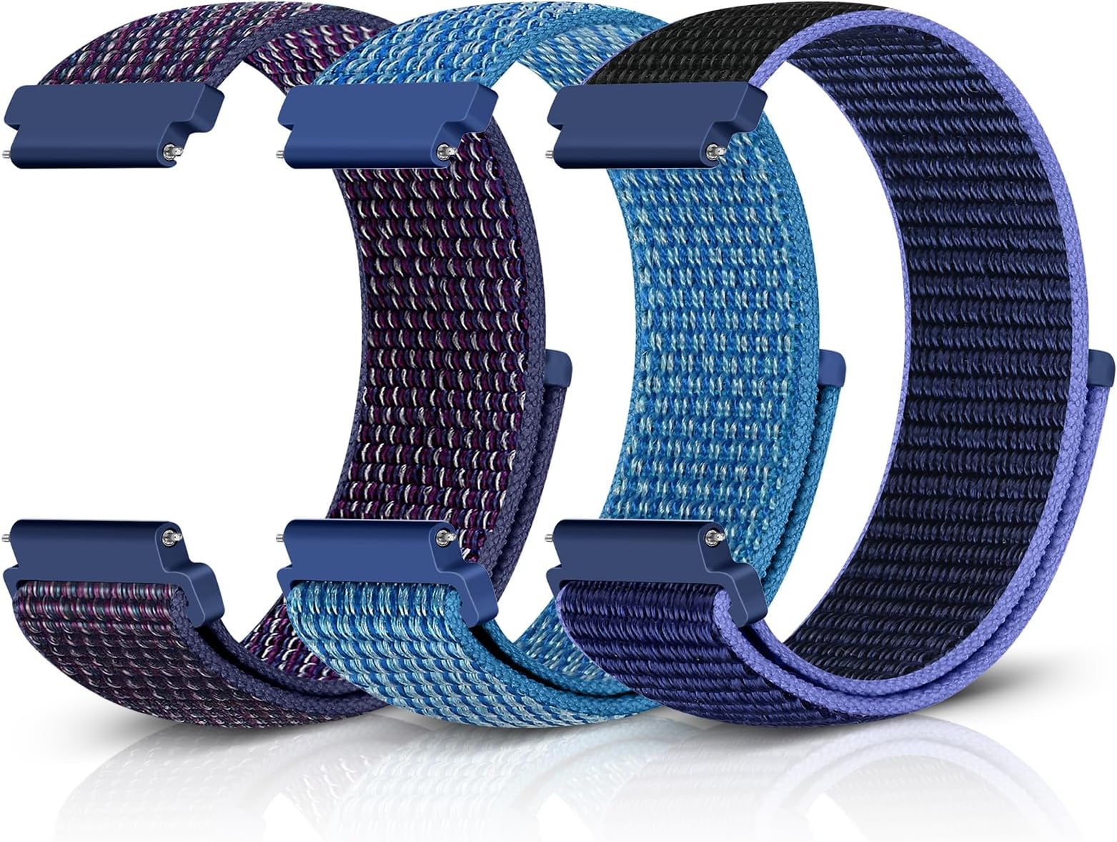 Sport Loop Nylon Band 16mm 18mm 19mm 20mm 22mm Watch Band Quick Release,Soft Fabric Nylon Adjustable Replacement Wristband Strap for Men Women