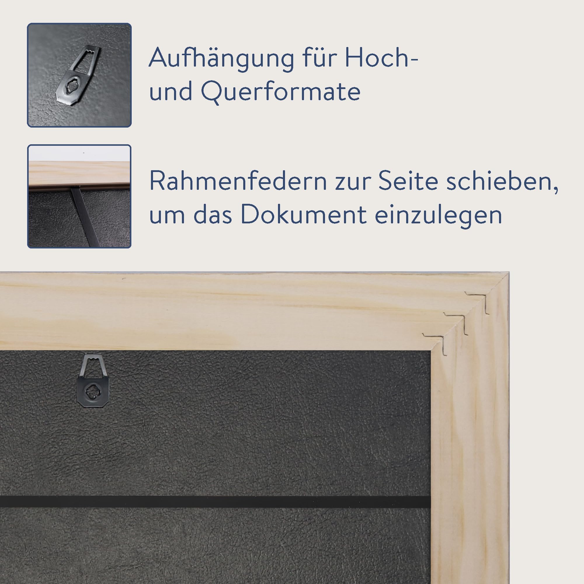 WANDStyle DIN A4 Bilderrahmen Holz, Urkundenrahmen Braun, Dokumentenrahmen zum Aufhängen, Meisterbrief Rahmen 21x30 cm, Vintage Bilderrahmen A4 Holz, Diplom Fotorahmen H015 - Made in Germany