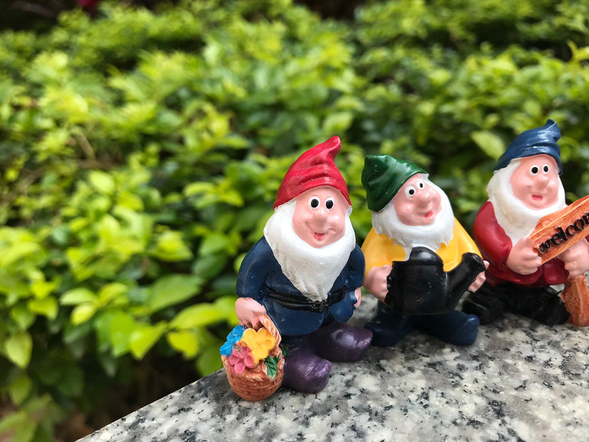 Lot De 7 Nains De Jardin Miniatures - Figurines Décoratives En Résine - Pour Extérieur, Plantes, Décoration Amusante - 12