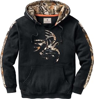 Legendary Whitetails Men's Plaid Camo Pullover Hoodie, Heavyweight Cotton Blend