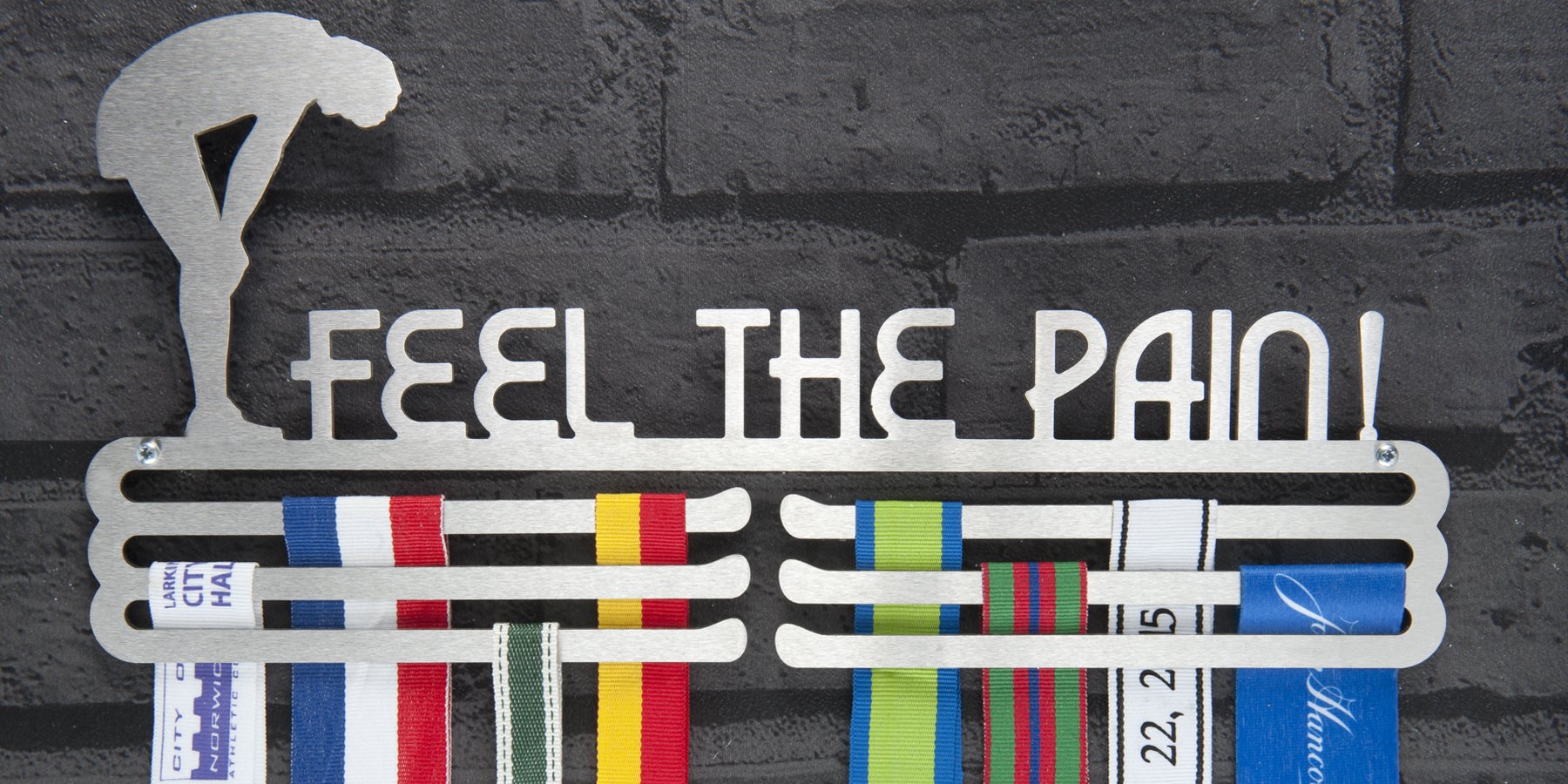 Runner Medal Holder – Wall Mount Triathlon Medal Display Stand for Running, Marathon, Cycling, Swimming, Boxing, Dancing, Runners, Judo, Taekwondo – Award Hanger Gift for Athletes & Medalists