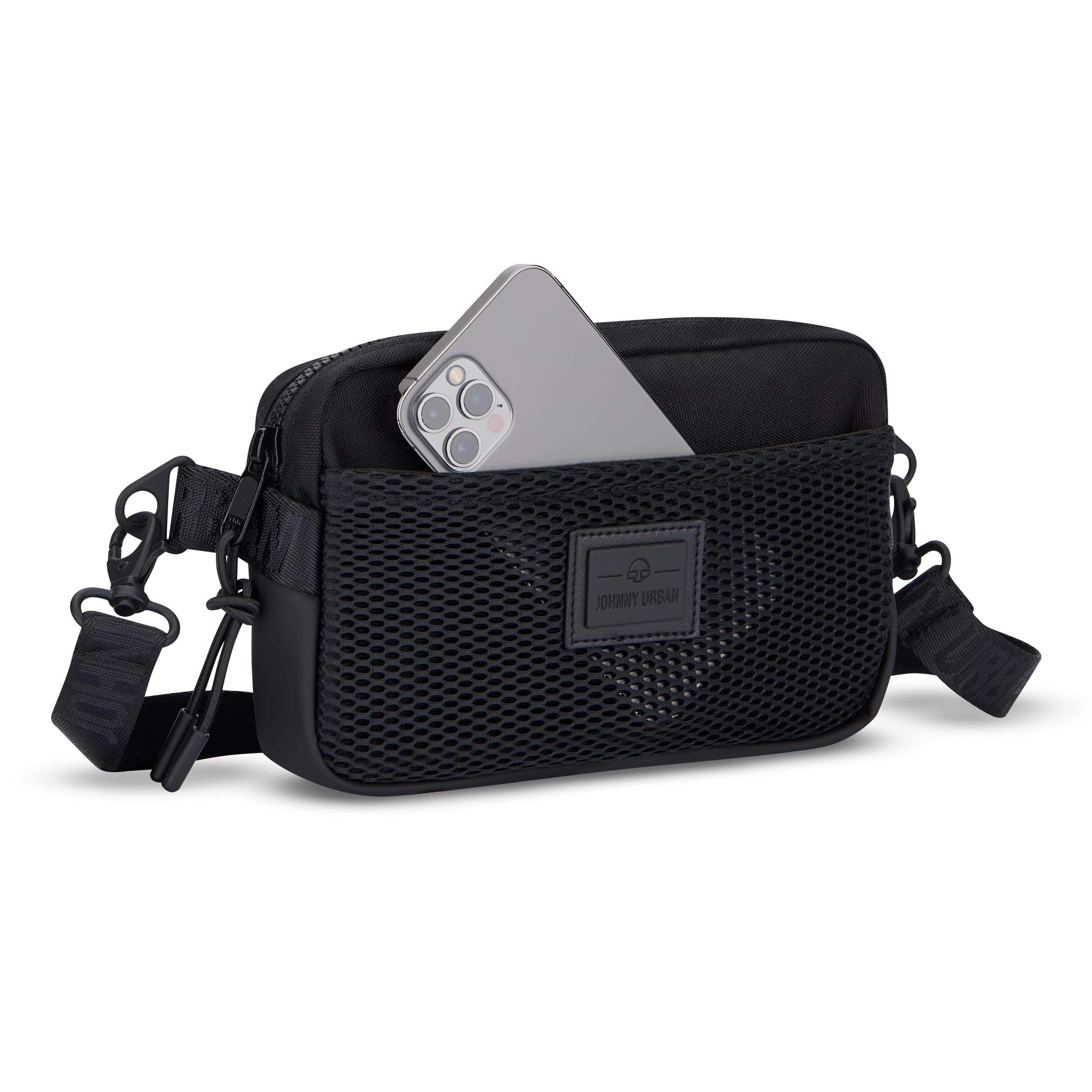 Johnny Urban Marsupio Donna Nero - Elliot - Borsa per Festival, Viaggi e Sport - Piccolo Borsello Elegante alla Moda - Impermeabile
