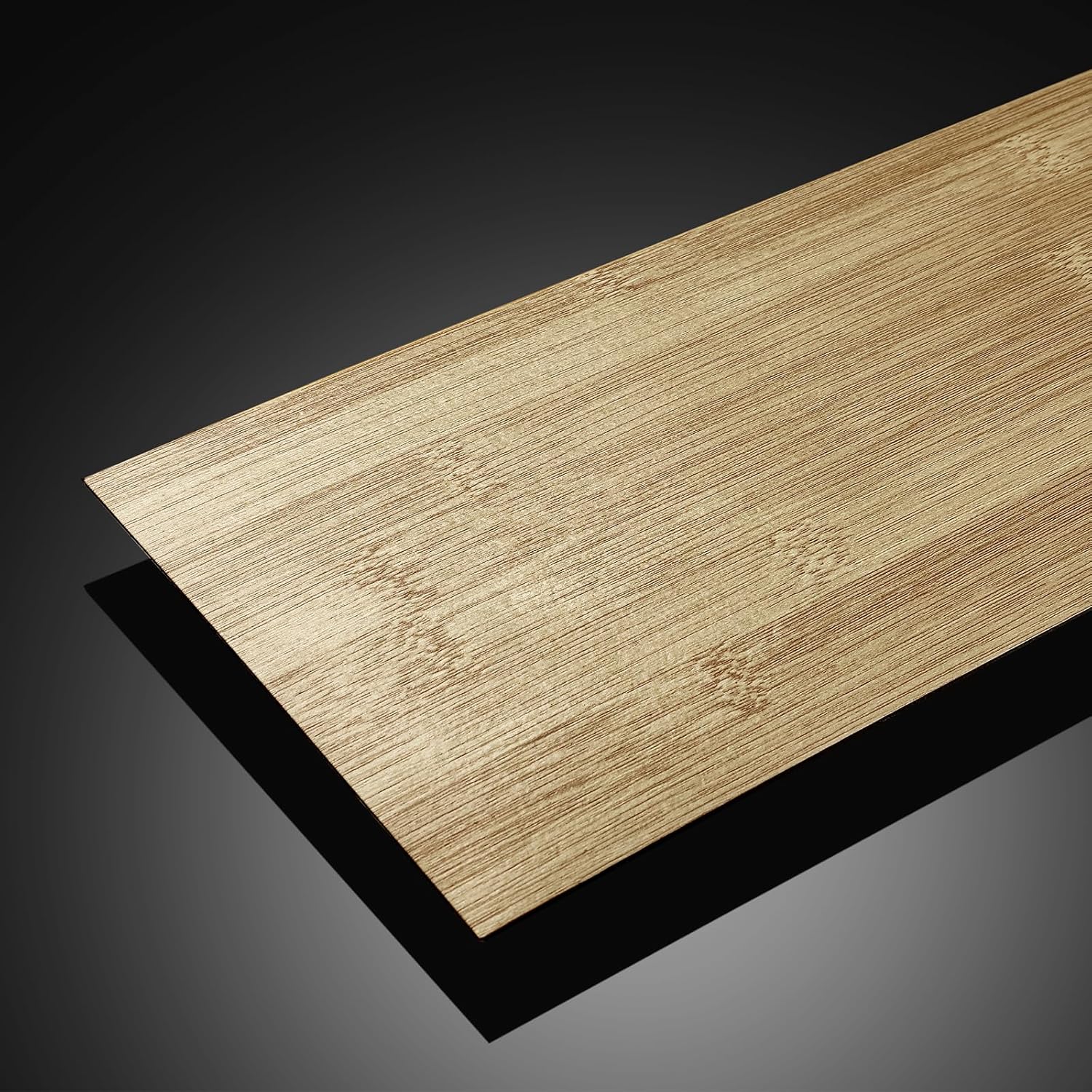 Stickyart Natural Bamboo Vinyl Flooring Peel and Stick Floor Tile 36"x6" 36-Pack 54 Sq.Ft Waterproof Bamboo Sticky Tiles for Floor Self Adhesive Vinyl Plank Flooring Stick on Tile Kitchen Living Room