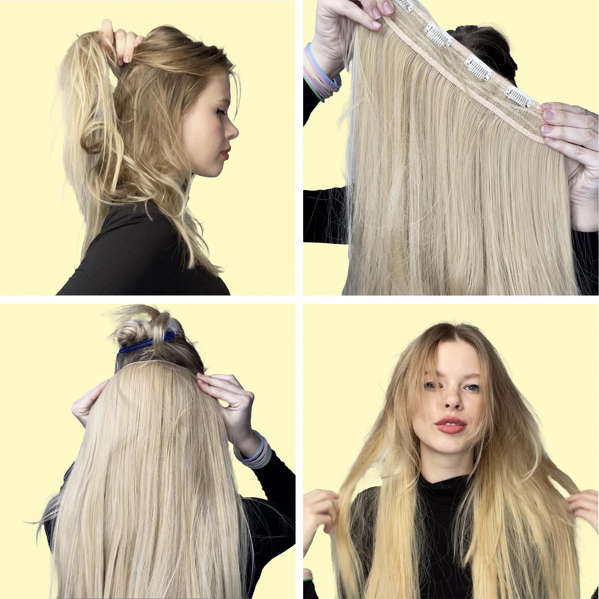 CAISHA 60cm Przed?u?anie Clip In Proste Przed?u?anie W?osów Bordowa Czerwie? C60a