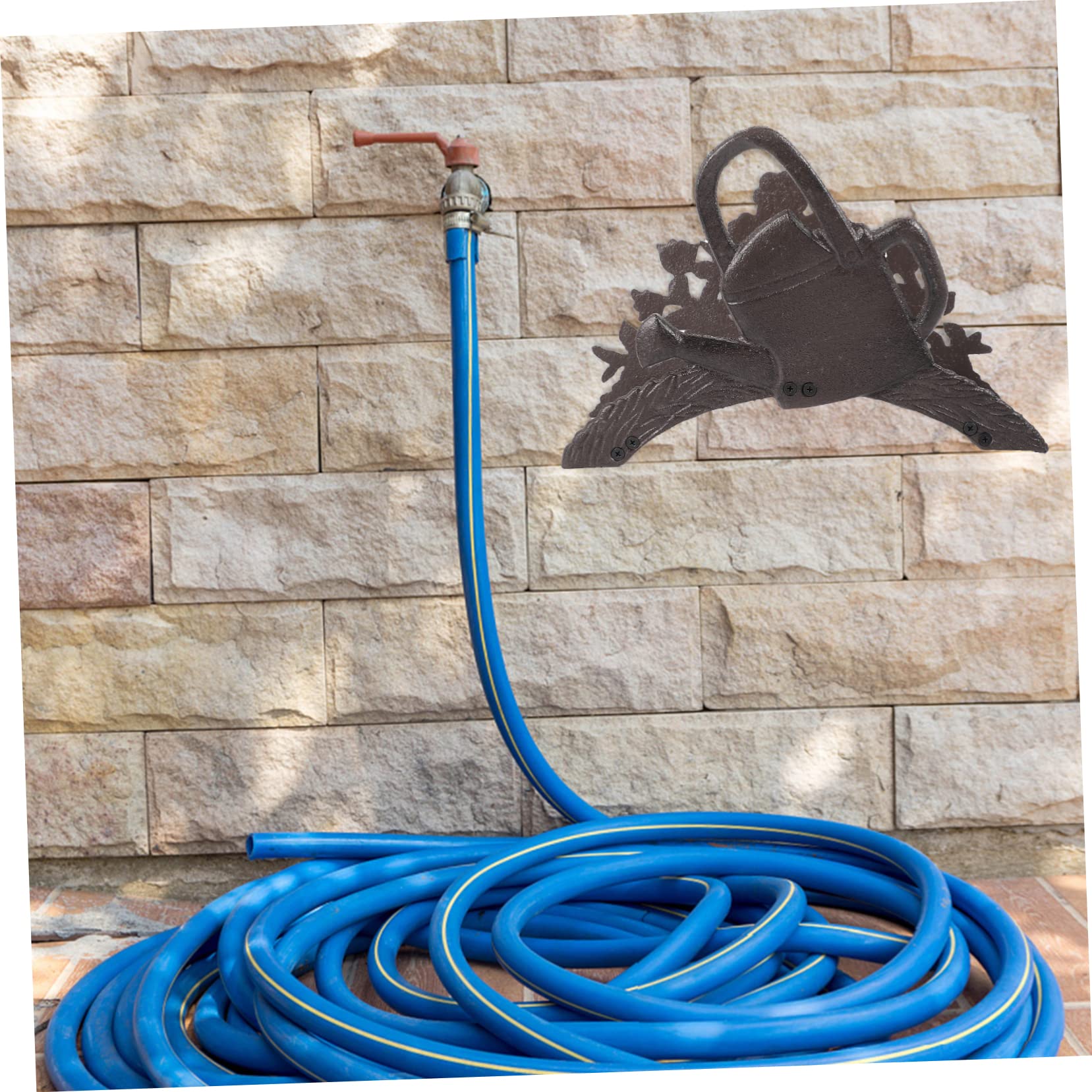 Gancho de Pared de Hierro Fundido para Manguera de Agua de Jardín
