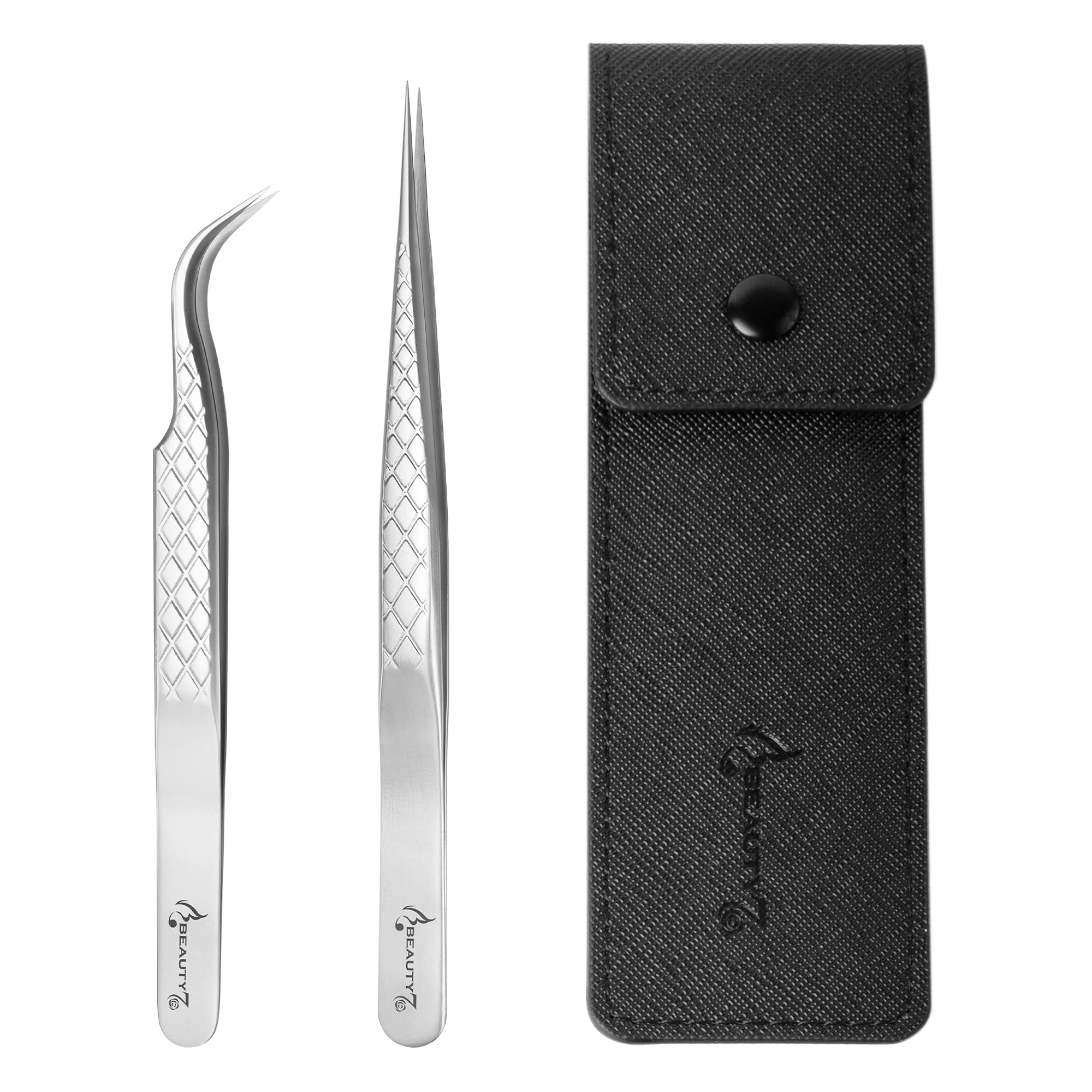 Wimpernlifting Set 2x Wimpern Verlängerung Pinzette Gerade & Geschwungen Edelstahl Set NEU Lashes Set