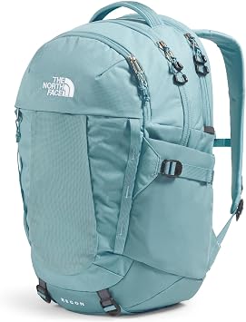 The North Face Women's Recon Everyday Laptop Backpack - Commuter Travel Bag, 18 Laptop Sleeve, Water-Repellent, Blue Eclipse Light Heather/Blue Eclipse, One Size