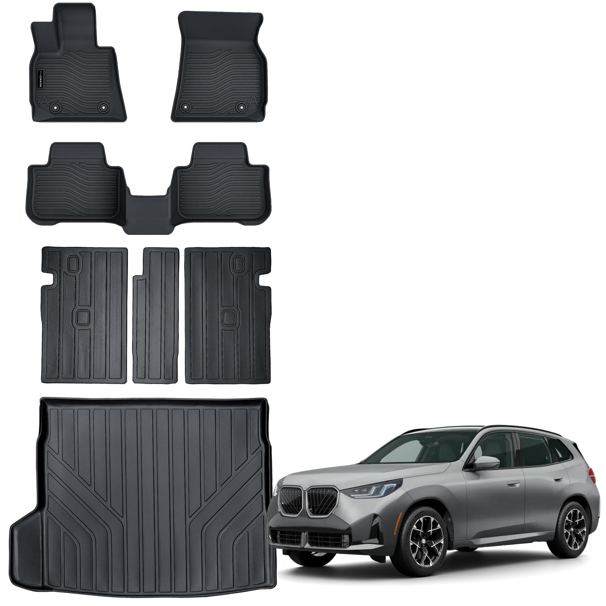 Amazon.com: Auxko All Weather Floor Mat & Cargo Mat with Back Seat Mat ...