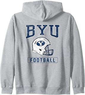 BYU Cougars Football Helmet Zip Hoodie