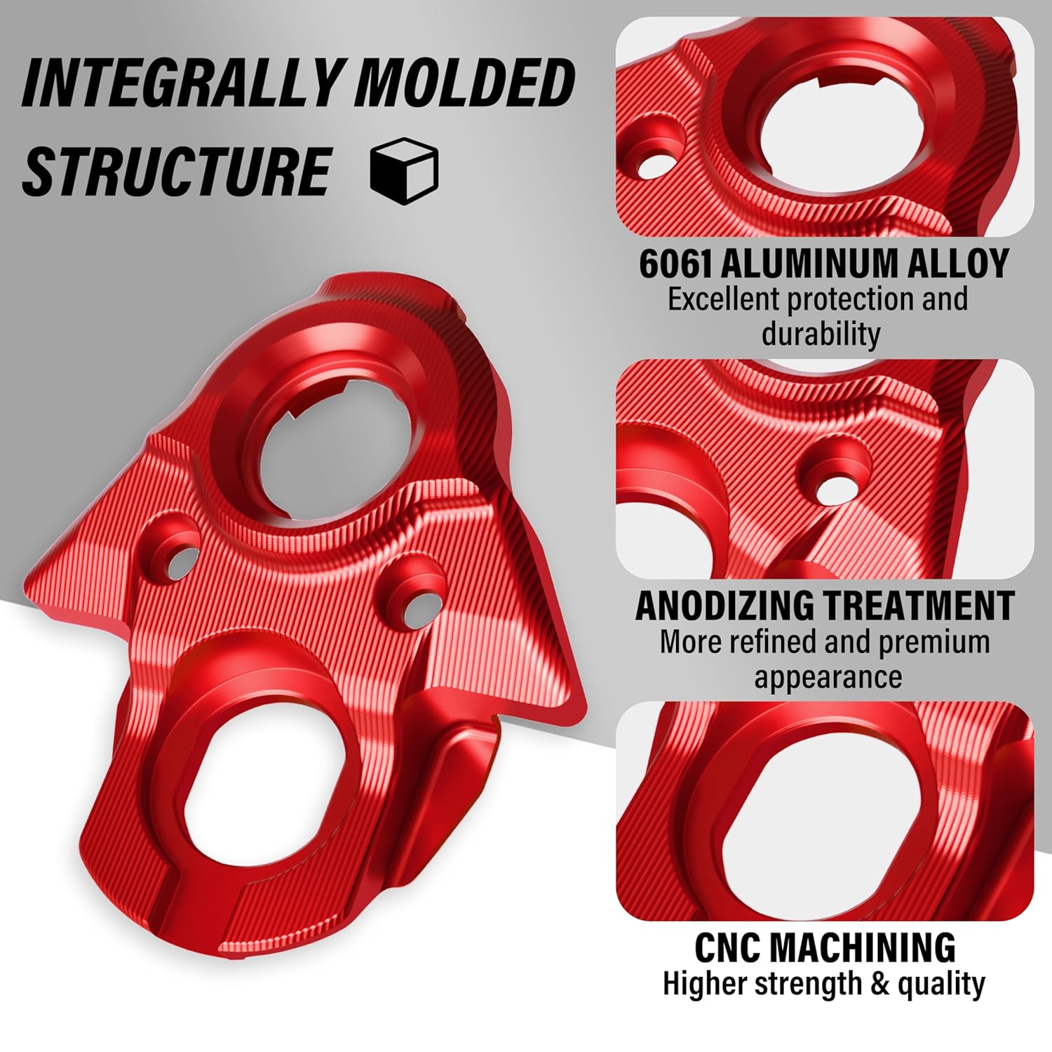 CNC Aluminum Ignition Key Switch Cover & Lock Cylinder Guard, Compatible with Surron Light Bee/X/S/LBX/Ultra Bee & Segway X160/X260 Electric Dirt Bike Accessories (Red)