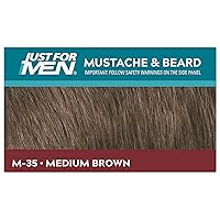 Vista 3 de JUST FOR MEN Color Gel Mustache & Beard M-35 Marrón Medio 1 ea (Paquete de 4)